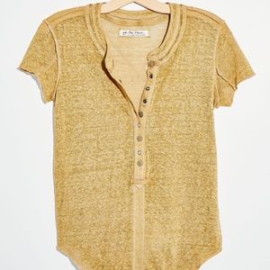 Free People Kia Tee Washed Moss (S)